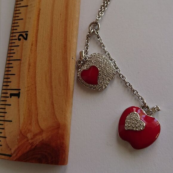 Swarovski DOUBLE apple and heart necklaces - Picture 9 of 9